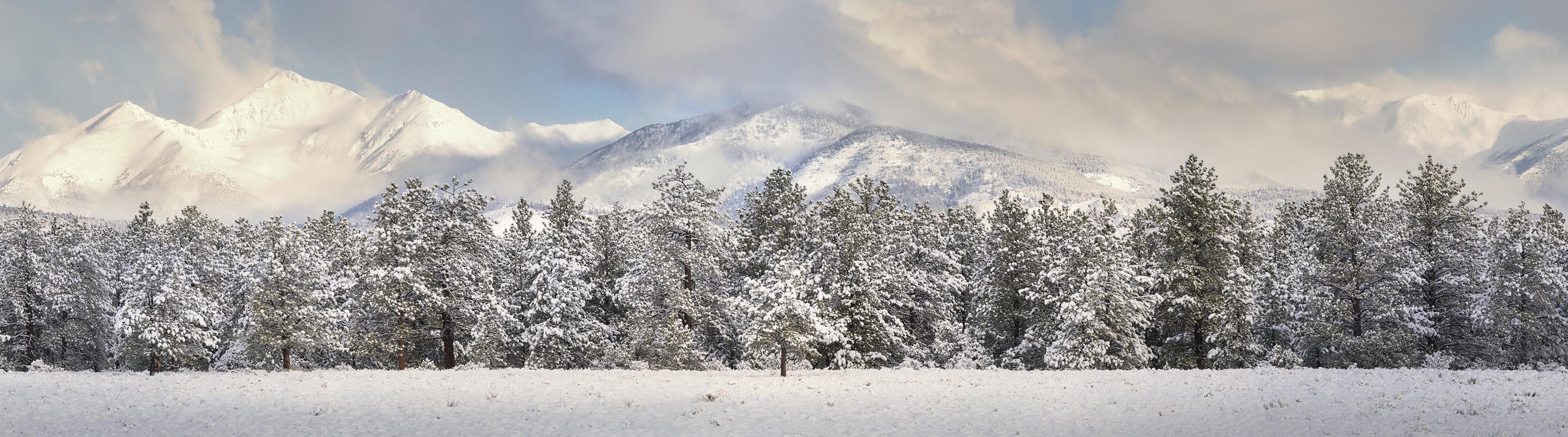 Freshly Covered Mountains in Snow