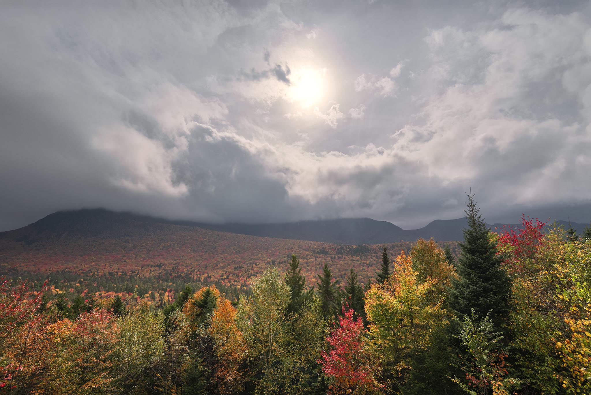 Colorful fall colors in New Hampshire